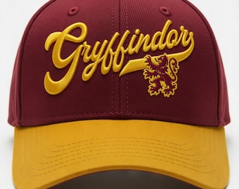 Gryffindor Red Gold Hat Wizard House Embroidered Adjustable Cap