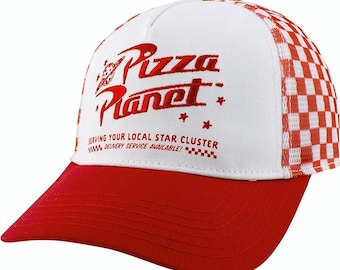 Vintage Toy Story Pizza Planet Trucker Hat Adult Mesh Snapback Pixar Disney Cap