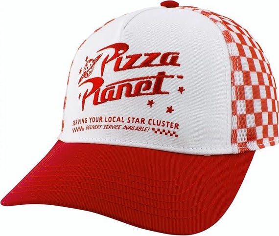 Vintage Toy Story Pizza Planet Trucker Hat Adult Mesh Snapback Pixar Disney Cap
