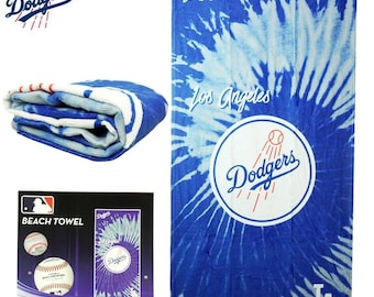 Los Angeles Dodgers Tie Dye Beach Towel 30x60 MLB Baseball Pool Bath Travel Towel