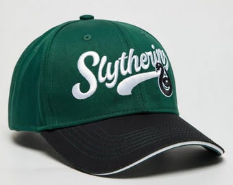 Slytherin Green Hat Wizard House Embroidered Adjustable Cap
