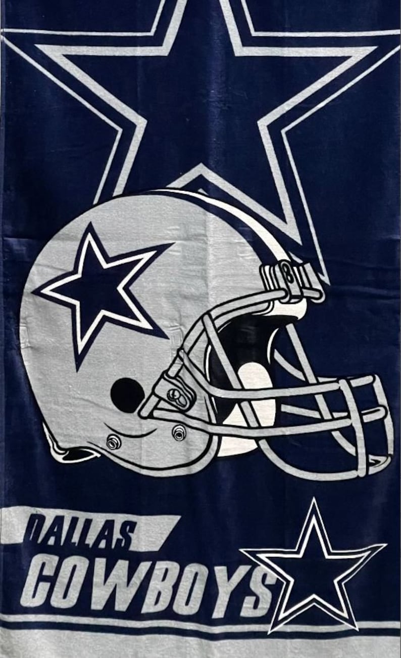 Licensed Dallas Cowboys Football 30X60 Cotton Velour Beach Blanket NFL