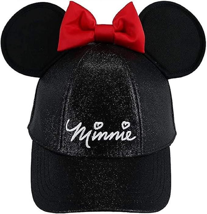 Vintage Adult Disney Minnie Mouse Ears Red Bow Glitter  display picture 1