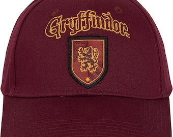 Vintage Harry Potter Gryffindor Adult Baseball Hat, Maroon - Hogwarts House Pride