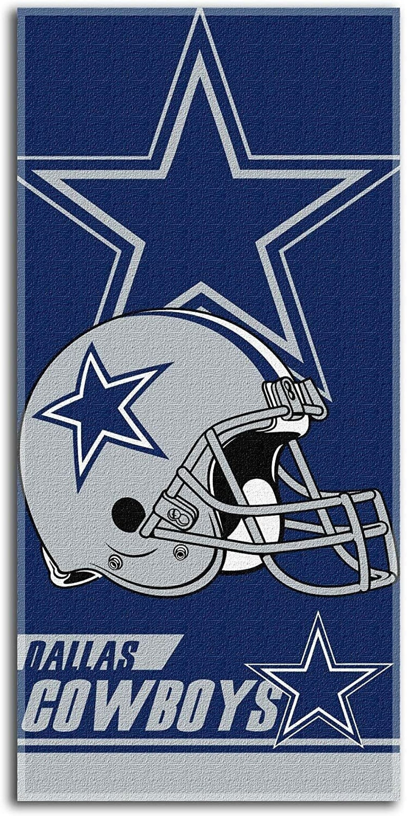 Licensed Dallas Cowboys Football 30X60 Cotton Velour Beach Blanket NFL