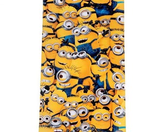 Minions Beach Towel 30x60 Yellow Blue Despicable Me Pool | Kids Fan Gift for Travel Bath Gym | Soft Quick Dry