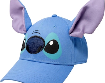 Vintage Disney Lilo & Stitch Adjustable Blue Adult Snapback Hat