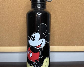 Disney Mickey Mouse 1928 Aluminum Water Bottle | Reusable Sports Bottle with Flip Top Lid | Travel Gym School Gift for Disney Fans