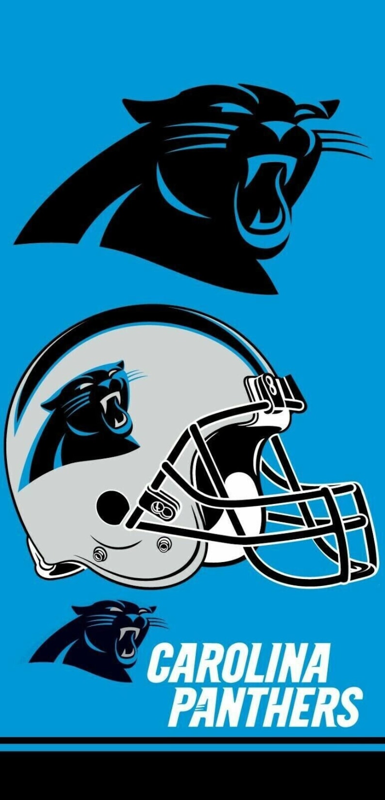 Carolina Panthers Beach Towel Officially Licensed NFL NFC South Super Bowl Champ