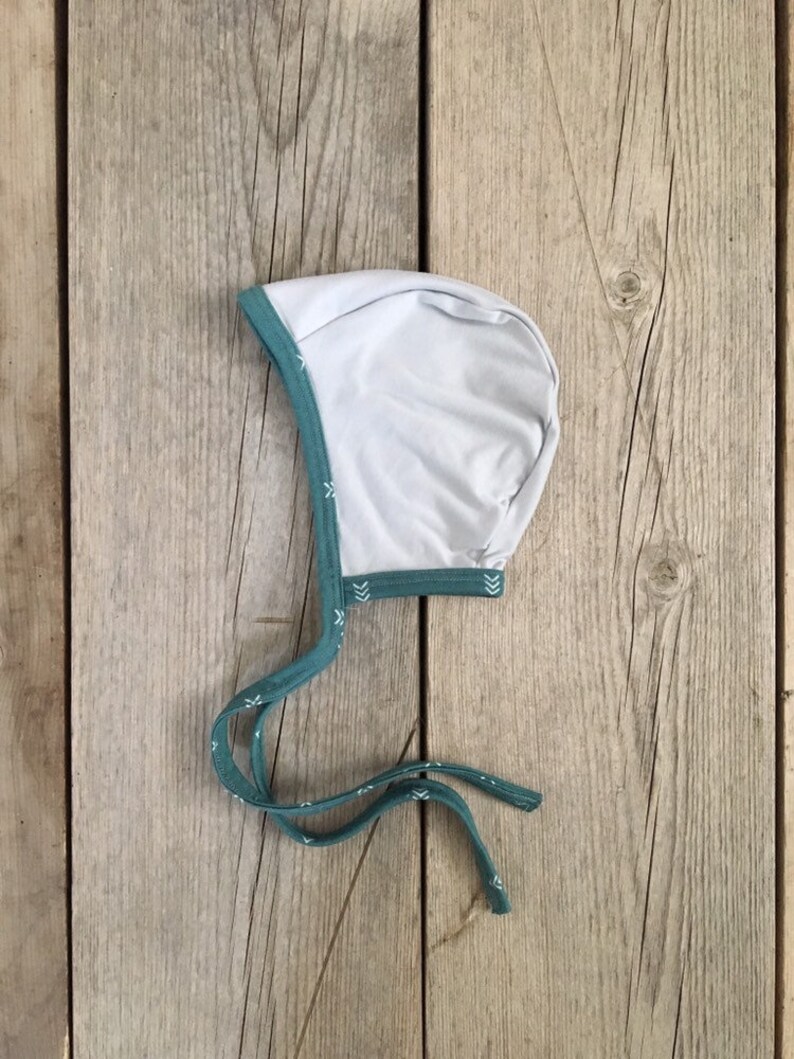 Baby hat knit hat baby shower gift stretchy hat hat with ties baby boy hat spring hat gray hat