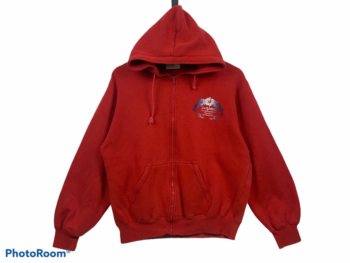 Local Motion Hoodie Vintage Fullzip Nice Design Red Colour Etsy