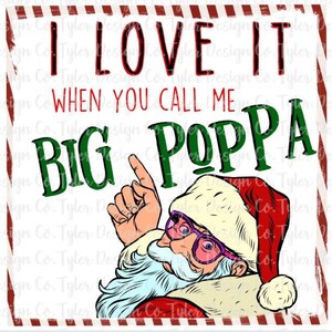 Funny Santa Rap Lyrics Sublimation Design (PNG File)