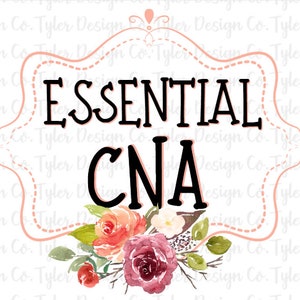 Essential CNA, Sublimation, FloralEr Rahmen, COVID Support, Digitales Design Sofort Download, PNG Datei