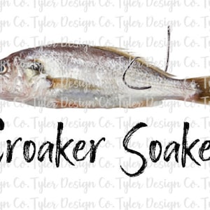 Croaker Soaker, Pesca d'acqua salata, Sublimazione Digital Design, Download istantaneo, Pesce divertente, File PNG