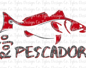 Rojo Pescador Redfish Design: Saltwater Fishing PNG (Digital Download)