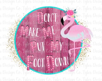 Funny Flamingo Sublimation Design: Floral Watercolor (PNG File)
