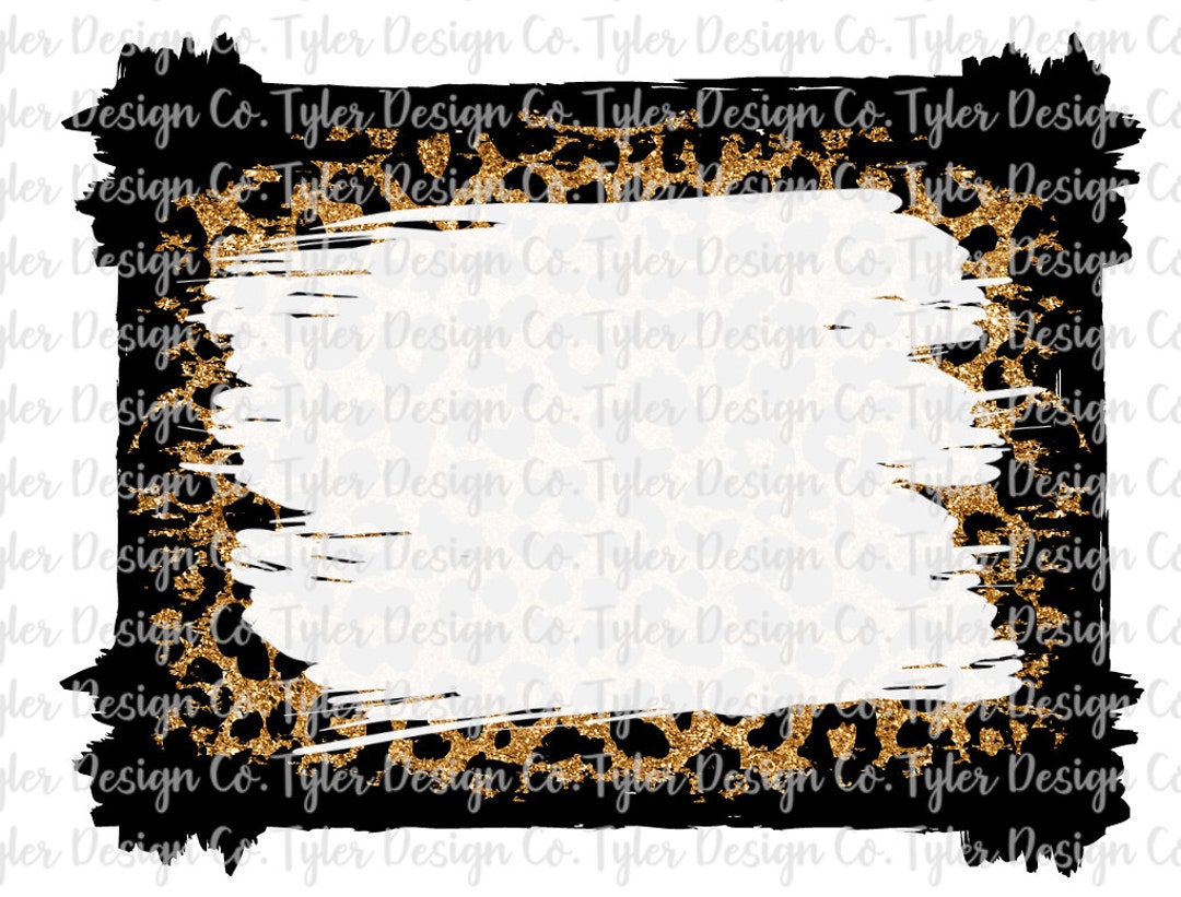 Leopard Cheetah Print Frame: Grunge Background Design (digital Design ...