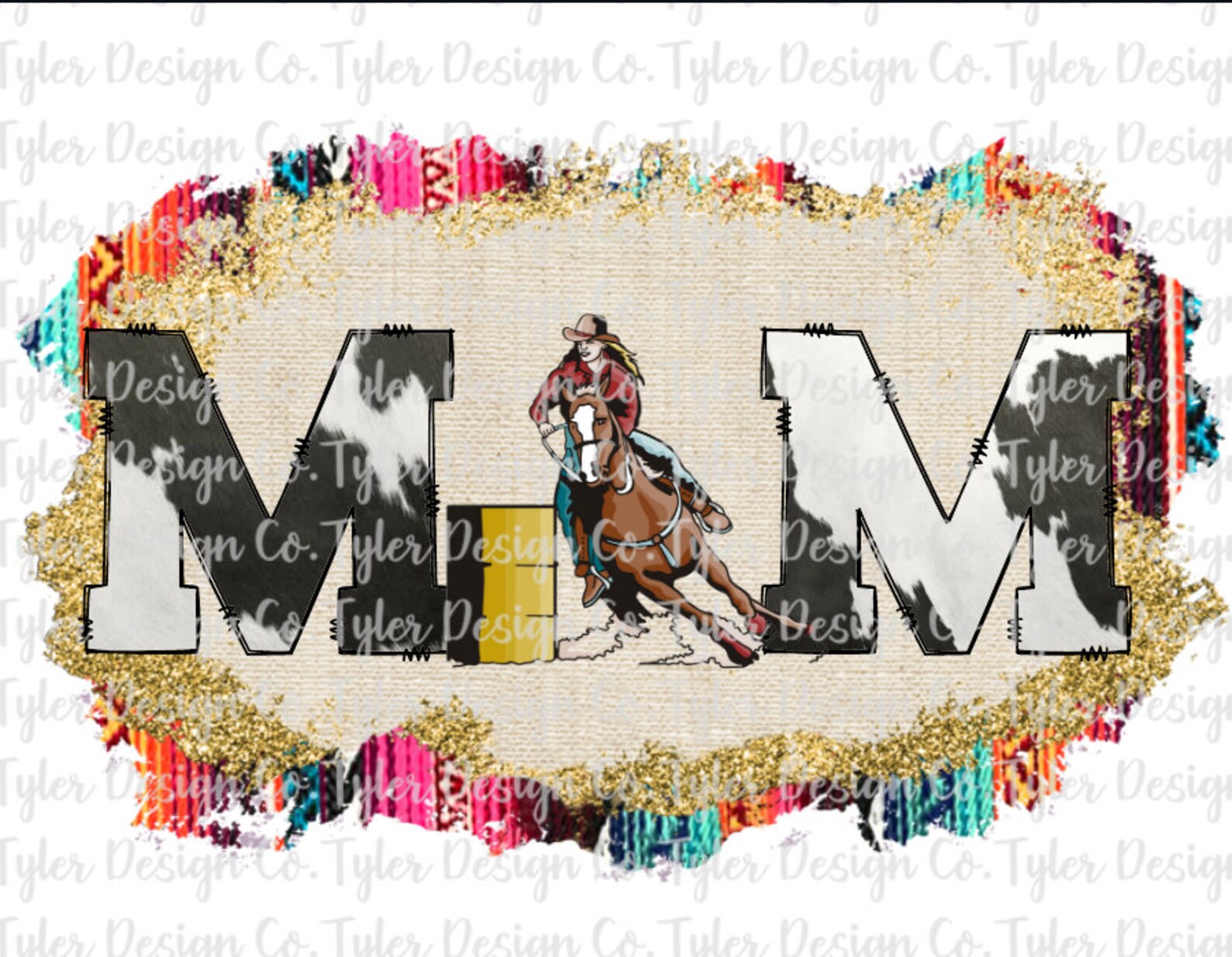 Barrel Racer Mom Cow Print: Rodeo Horse Design (PNG File) - Etsy