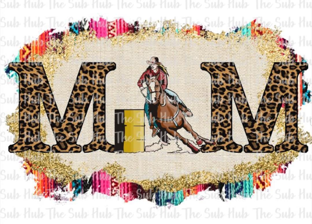 Barrel Racer Mom V1, Cowgirl Horse Barrel Racer, Girl on Horse, Rodeo ...
