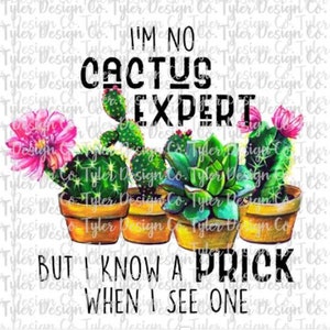 Je ne suis pas un expert en cactus, mais j'en vois une, aquarelle florale drôle et succulente, conception numérique, téléchargement immédiat | Fichier PNG