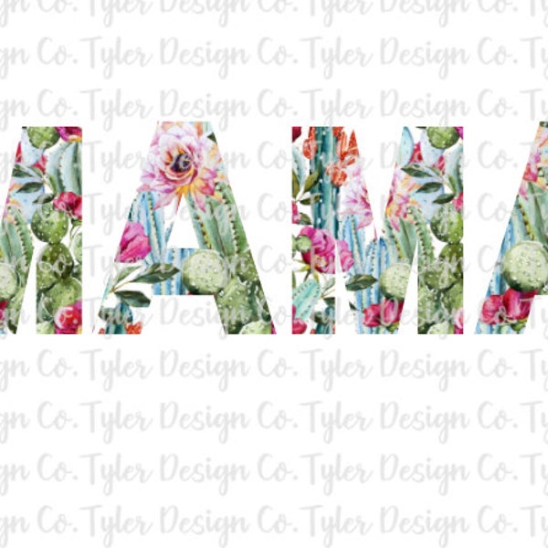 Cactus Mama , Sublimation, Succulent Design, Clip Art, Stock Photo , Instant Digital Download, PNG File