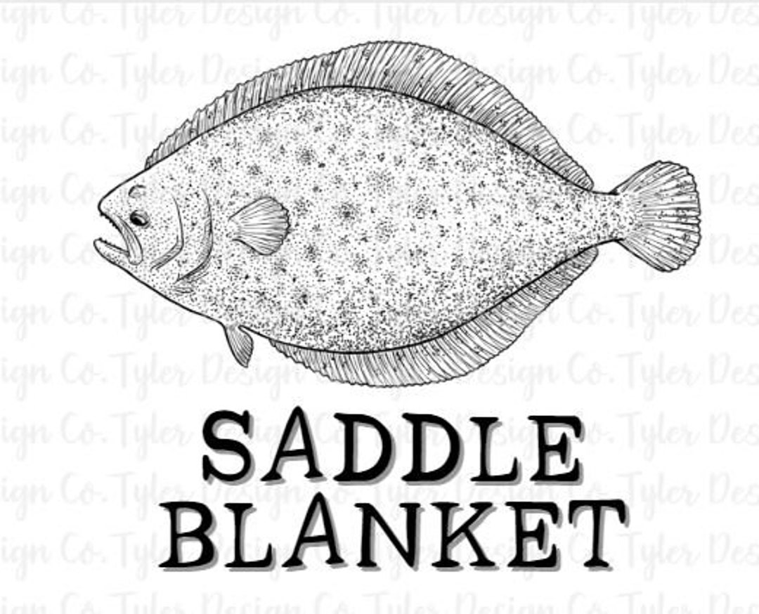 Saddle Blanket Flounder, Saltwater Fishing Nautical Outdoors Hunting