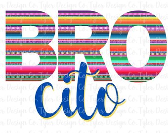 Bro Cito Serape Clip Art: Mothers Day, Cinco de Mayo (PNG File)
