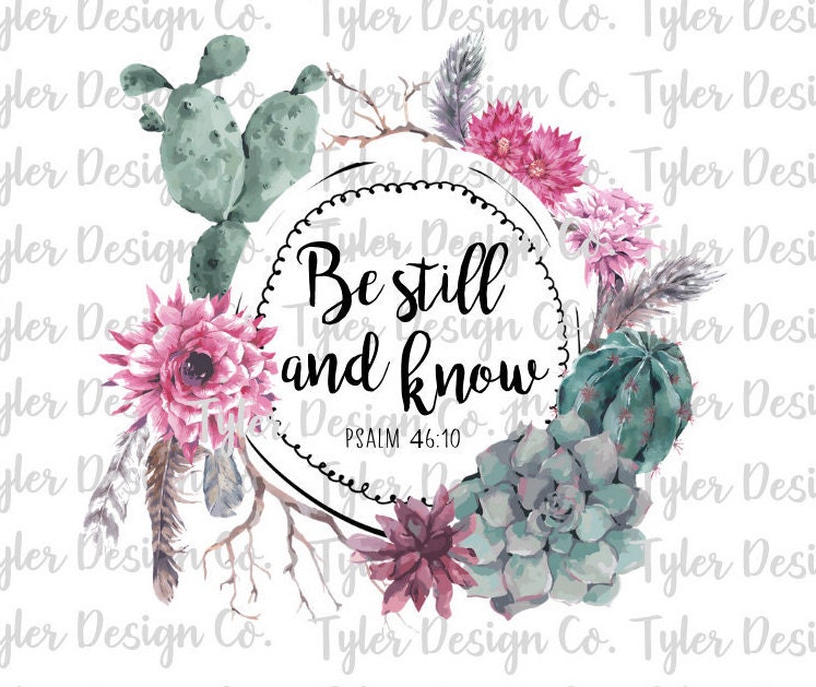 Cactus Succulent Floral Design: Christian Bible Verse PNG File - Etsy