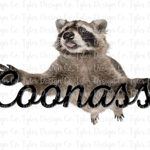 Diseño divertido de mapache cajún: herencia de Luisiana (PNG, JPEG)