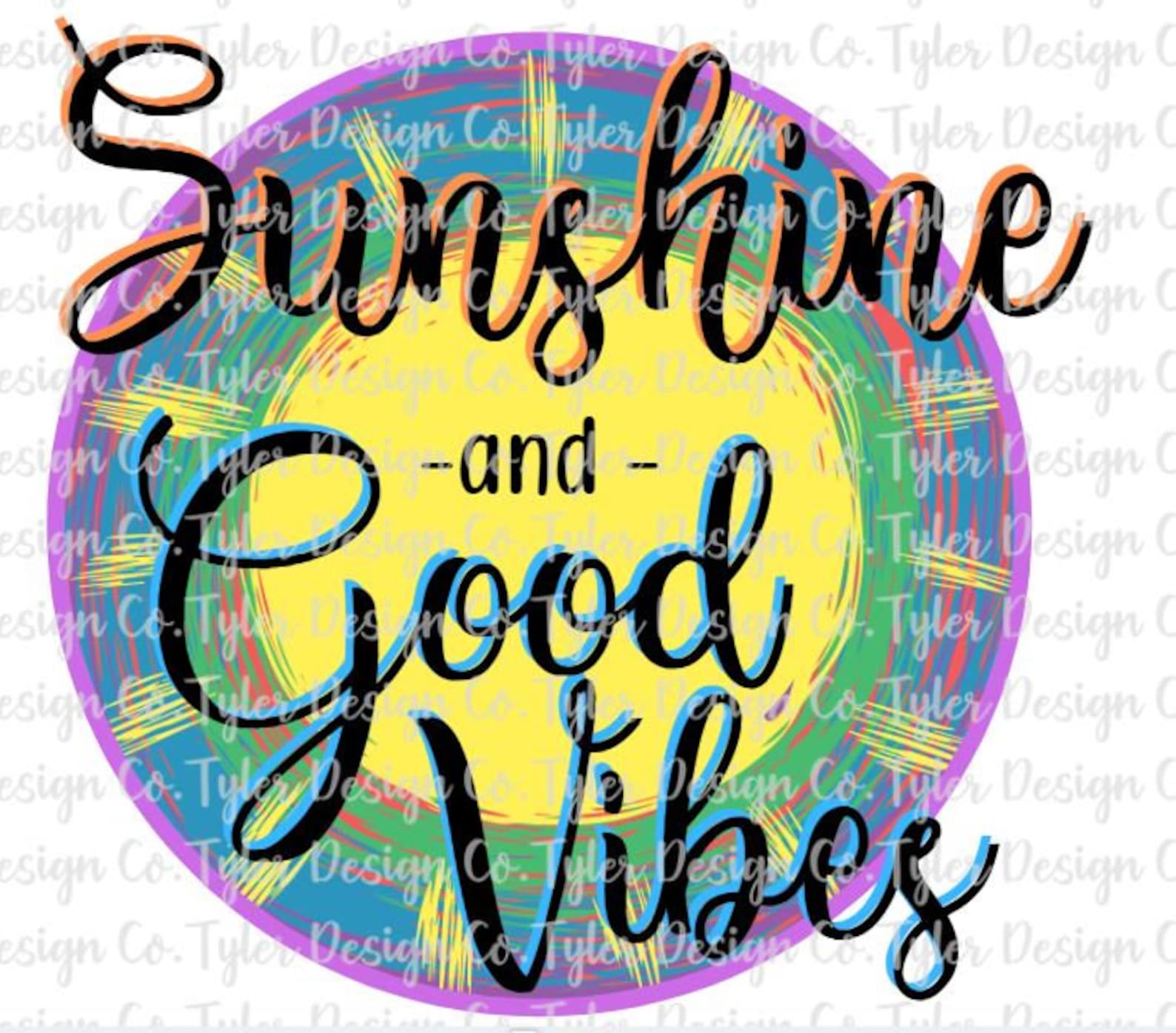 Sunshine & Good Vibes Sublimation Summer Love Colorful | Etsy