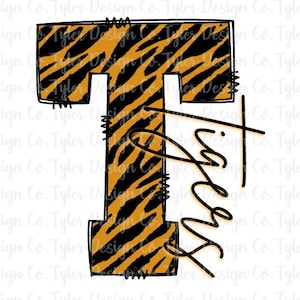 Tigers Sublimation Design: School Spirit Graphic (Digital Download)