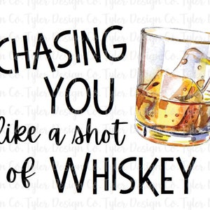 Projekt kieliszka do whisky „Chasing You”: PNG, JPEG (pobranie cyfrowe)