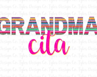 Grandma Cita Serape Sublimate Design: Gender Reveal (Digital Design)