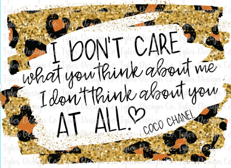 Cosa Pensi Di Me Frasi Non mi interessa cosa pensi di me non penso affatto a te | Etsy