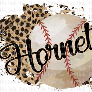 Hornets Baseball , Sublimation, Leopard Softball Sports, Instant Design Download, PNG File