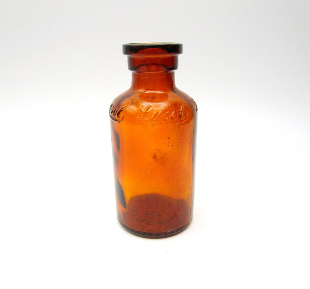 Vintage Lysol Bottle Brown Glass Dandtbarnfinds Etsy