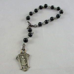 One Decade Rosary - Vintage Wood Rosary - Pocket Rosaries Catholic Prayer Tool - DandTBarnFinds