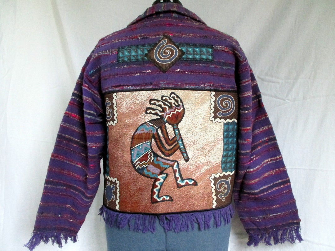 Kokopelli Jacket Southwestern OOAK Upcycled Blazer Dandtbarnfinds Etsy