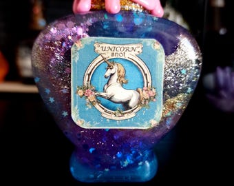 Decorative Potion bottle UNICORN SNOT  magic color brew