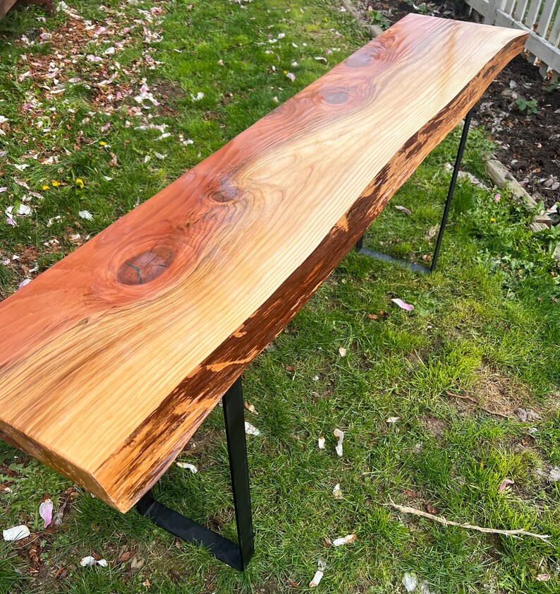 Sequoia Live Edge Console/entryway Table Etsy