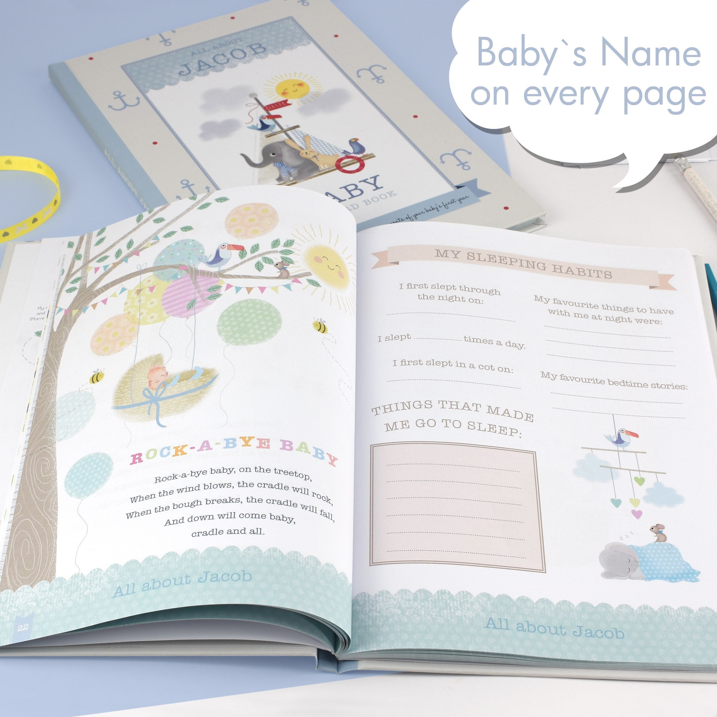 Personalised Baby Boy Record / Memory Book New Parent Etsy UK