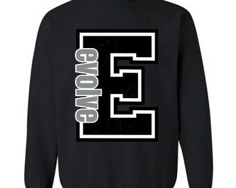 Black Evolve Block E Crewneck Sweatshirt (youth)
