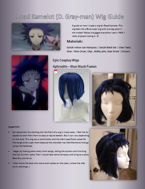 Road Kamelot D Gray Man Wig Guide Etsy