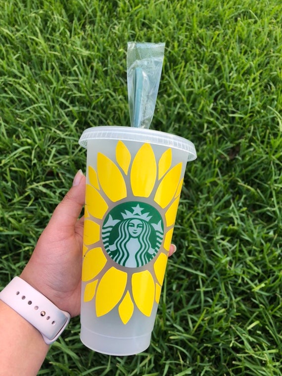 Download Sunflower Starbucks Cold Cup | Etsy