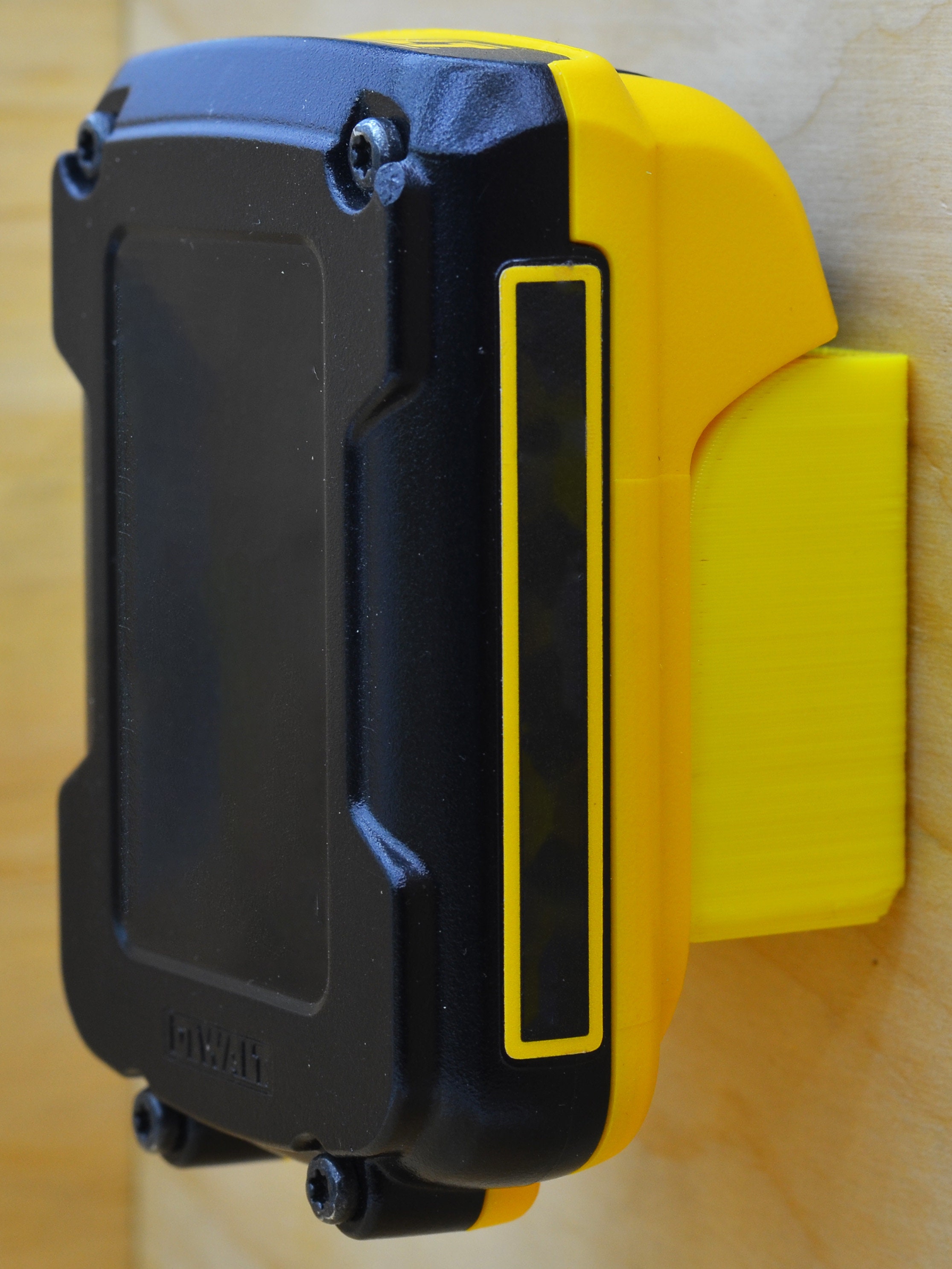 4-Pack Slim Wall Mount Battery Holders For Dewalt 20V MAX Tools – Made In USA, PLA Material