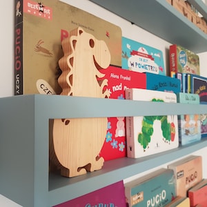 Kinder-Bücherregal, Wand-Bücherregal, Montessori-Bücherregal, Kinderzimmer-Bücherregal, Farbbücherregale, Bücherregal Bild 1