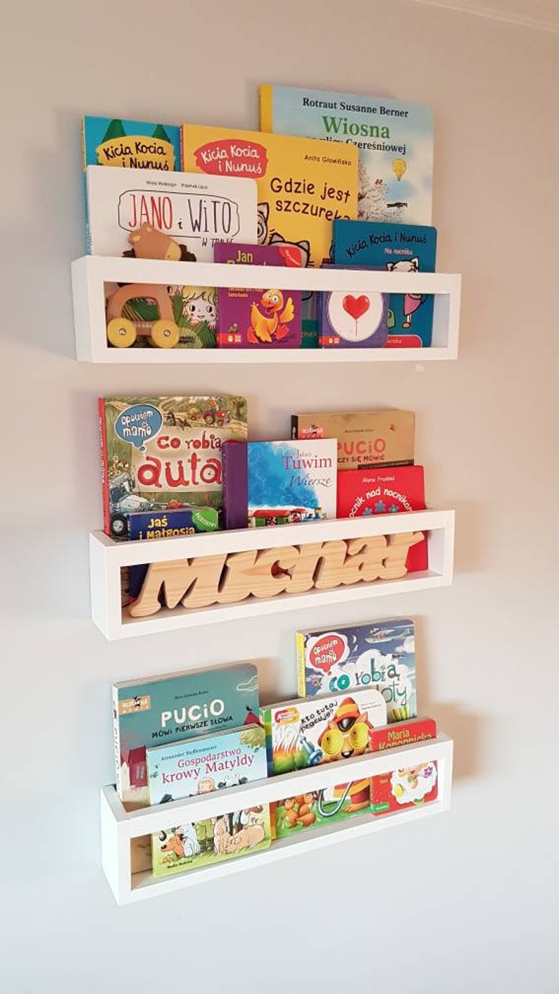 Children's Bookshelf Bookcase Wall Book Shelf Montessori Etsy