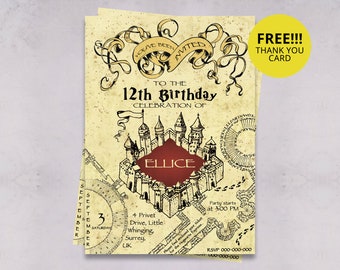 Harry Potter Invitation Etsy