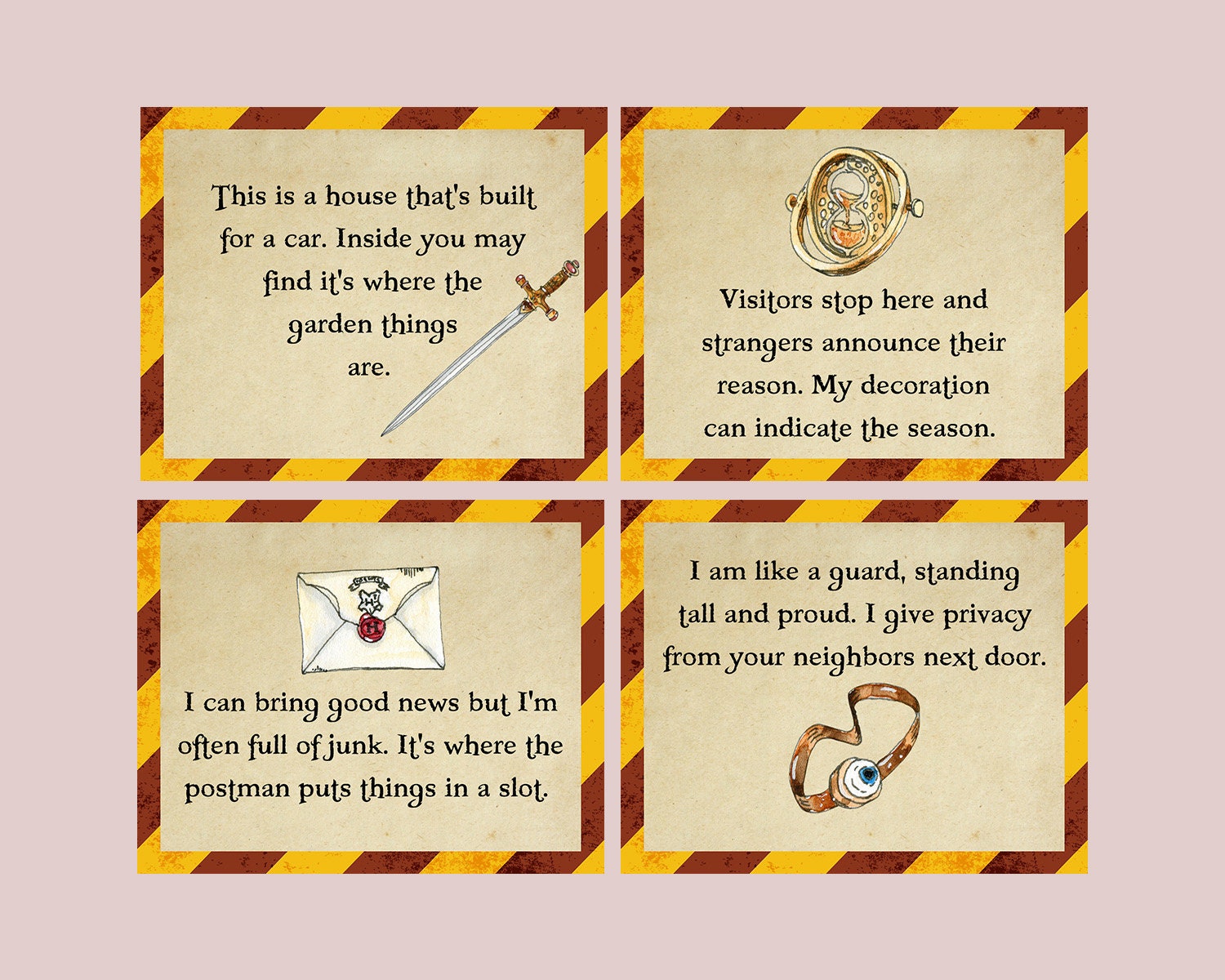 outdoor harry potter scavenger hunt riddles harry potter etsy