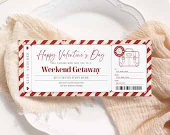 aliceandberry Biglietto Weekend a sorpresa da graffiare, buono per i viaggi, regalo personalizzabile, per compleanno, anniversario, EVJF, regalo per